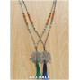 elegant style tassels necklaces pendant tree chrome combination 